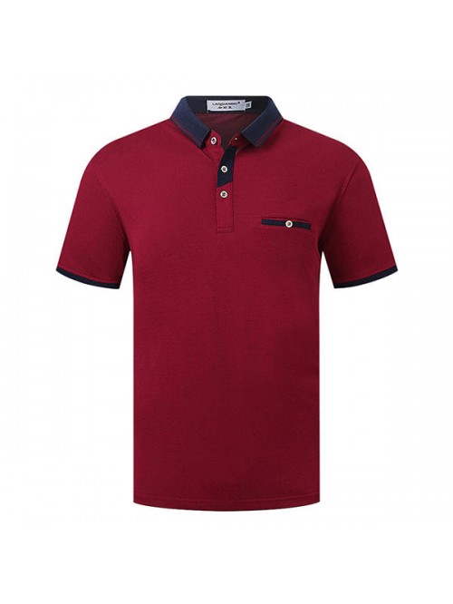 Summer Mens Soild Color Multi-color Short-Sleeve G...