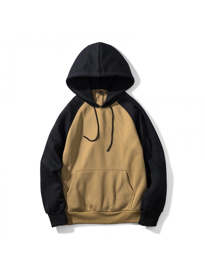 High Street Shoulder Hoodies Multi-color Casual Sports Men's Color Block Long-sleeved Sweatshirts