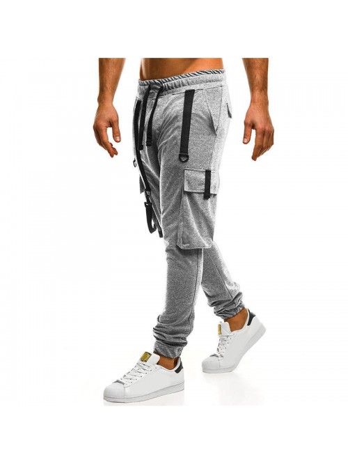 Men's Casual Drawstring Cotton Braces Decoration M...